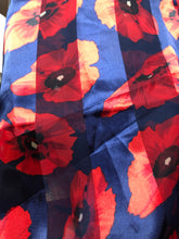 Load image into Gallery viewer, Navy thin poppy Ladies Soft Long scarf