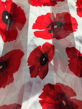 Load image into Gallery viewer, Cream thin poppy Ladies Soft Long scarf