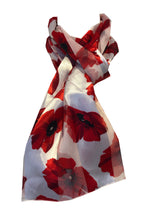Load image into Gallery viewer, Cream thin poppy Ladies Soft Long scarf
