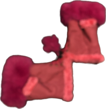 Load image into Gallery viewer, Fuchsia pink Faux Fur Trimmed mittens.
