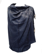 Load image into Gallery viewer, Plain Navy blue Pashmina Style Scarf