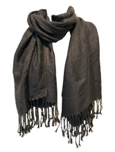 Load image into Gallery viewer, Plain Grey Pashmina Style Scarf/wrap