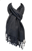 Load image into Gallery viewer, Plain Grey Pashmina Style Scarf/wrap