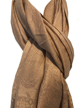 Load image into Gallery viewer, Plain Beige Pashmina Style Scarf