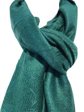 Load image into Gallery viewer, Plain Emerald green Pashmina Style Scarf