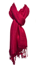 Load image into Gallery viewer, Plain Fuchsia Pink Pashmina Style Scarf
