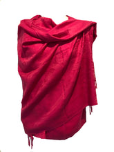 Load image into Gallery viewer, Plain Fuchsia Pink Pashmina Style Scarf