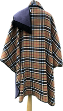 Load image into Gallery viewer, Lilac tartan Reversible cape UK