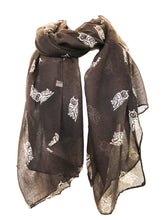 Load image into Gallery viewer, Pamper Yourself Now Women's owl Print Scarf Wraps Shawl Soft Scarves, Great for owl Lovers Ladies Gift,