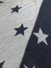 Load image into Gallery viewer, Navy with blue star blanket scarf