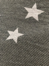 Load image into Gallery viewer, Charcoal and grey star blanket scarf