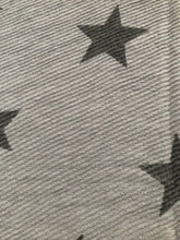 Load image into Gallery viewer, Charcoal and grey star blanket scarf
