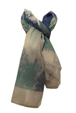 Load image into Gallery viewer, scarf with blue and green