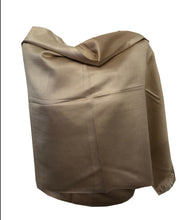 Load image into Gallery viewer, Dark and Light Beige Reversible 100% Silk Scarf/wrap with Slightly Frayed Edge Lovely Long Scarf