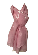 Load image into Gallery viewer, Pink with White Embossed Lips Design Scarf with Frayed Edge Lovely Long Soft Scarf Fantastic Gift