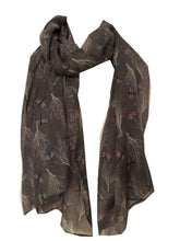 Load image into Gallery viewer, Grey Dragonfly Daydream Design Soft Long Scarf/wrap
