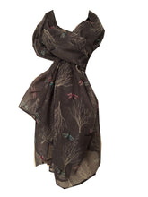 Load image into Gallery viewer, Grey Dragonfly Daydream Design Soft Long Scarf/wrap