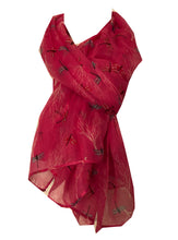 Load image into Gallery viewer, Pink Dragonfly Daydream Design Soft Long Scarf/wrap