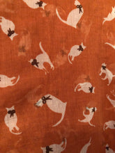 Load image into Gallery viewer, Orange with White Cats with a Bow Long Scarf