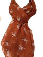 Load image into Gallery viewer, Orange with White Cats with a Bow Long Scarf