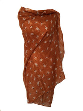 Load image into Gallery viewer, Orange with White Cats with a Bow Long Scarf