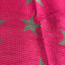 Load image into Gallery viewer, Hot Pink and grey star blanket scarf