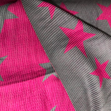 Load image into Gallery viewer, Hot Pink and grey star blanket scarf