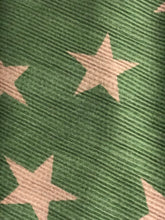 Load image into Gallery viewer, Green and beige  star blanket scarf