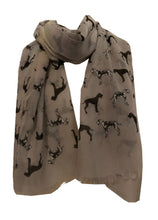 Load image into Gallery viewer, Pamper Yourself Now Great Dane Dog Long Ladies Scarf with Frayed Edge. Great Gift/Present.