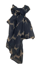 Load image into Gallery viewer, Pamper Yourself Now Labrador Dog Long Soft wrap/Sarong, Great for prsents. (Navy with White)