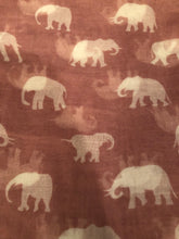 Load image into Gallery viewer, Pink with white elephant scarf