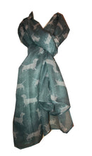 Load image into Gallery viewer, Blue with white dachshund scarf