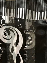 Load image into Gallery viewer, black music scarf