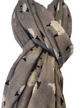 Load image into Gallery viewer, Grey Sheep Design Long Scarf, Great for Presents/Gifts for Sheep Lovers.