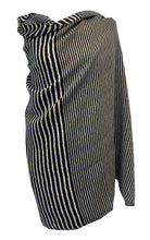 Load image into Gallery viewer, Pamper Yourself Now Navy Blue with White Stripes Long Soft Scarf