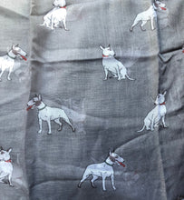Load image into Gallery viewer, Grey English bulldog scarf