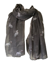 Load image into Gallery viewer, Grey English bulldog scarf