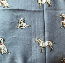 Load image into Gallery viewer, Golden Labrador Retriever ladies dog long scarf/wrap. Great for presents/gifts for retriever dog lovers.
