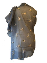 Load image into Gallery viewer, Golden Labrador Retriever ladies dog long scarf/wrap. Great for presents/gifts for retriever dog lovers.