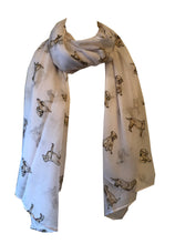 Load image into Gallery viewer, Golden Labrador Retriever ladies dog long scarf/wrap. Great for presents/gifts for retriever dog lovers.