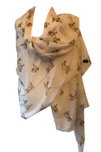 Load image into Gallery viewer, Golden Labrador Retriever ladies dog long scarf/wrap. Great for presents/gifts for retriever dog lovers.