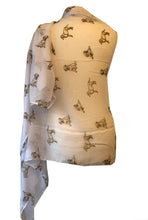 Load image into Gallery viewer, Golden Labrador Retriever ladies dog long scarf/wrap. Great for presents/gifts for retriever dog lovers.