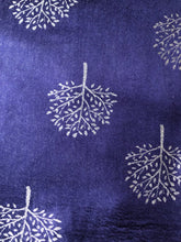 Load image into Gallery viewer, Blue with silver mulberry tree pashmina