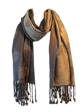 Load image into Gallery viewer, Grey and grey mulberry tree pashmina