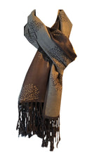 Load image into Gallery viewer, Grey and grey mulberry tree pashmina