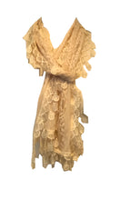 Load image into Gallery viewer, Cream leaf lace scarf
