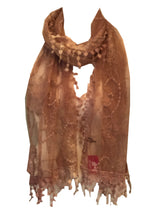 Load image into Gallery viewer, Pink lace scarf