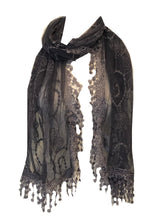 Load image into Gallery viewer, Purple lace scarf