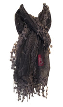 Load image into Gallery viewer, Purple lace scarf