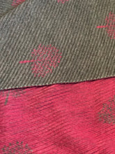 Load image into Gallery viewer, Hot Pink / Grey Mulberry design pleated scarf for women in lightweight acrylic